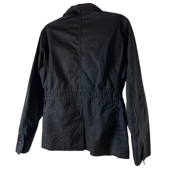 Zara Man Men's Small Black Cotton Jacket‎ Red Contrast Stitching Size EUR 36 - Picture 2 of 12